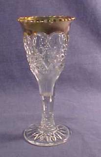 Heart With Thumbprint Early American Pattern Glass Vase  