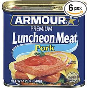 Armour Treet Luncheon Meat, 12 Ounce (Pack of 6)  Grocery 