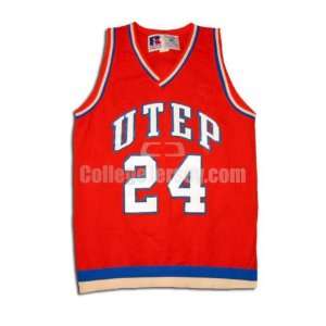   No. 24 Game Used UTEP Russell Basketball Jersey