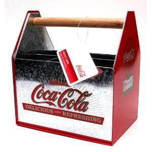  Coke Galvanized Tin Utensil Caddy 