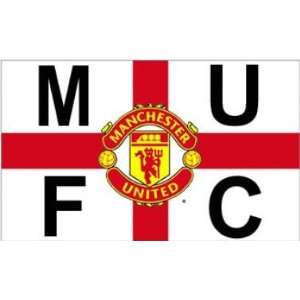  Man Utd Crest & England Flag