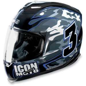  Icon Airframe Team Full Face Helmet Medium  Blue 
