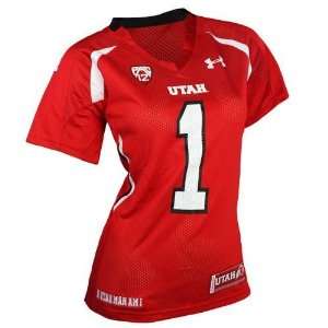 Utah Utes Womens #1 Replica Jersey (Red)