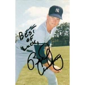 Brad Arnsberg Autographed/Hand Signed postcard (New York Yankees) 1986 