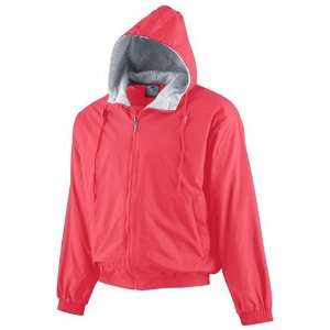  Augusta Hooded Taffeta Jacket/Fleece Lined RED AL Sports 