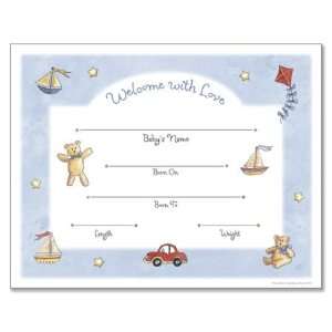  Baby Certificate   Welcome with Love FBC02