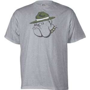  US Marine Corp Grey Distressed Mascot T Shirt Sports 