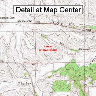 USGS Topographic Quadrangle Map   Laurel, Iowa (Folded/Waterproof 