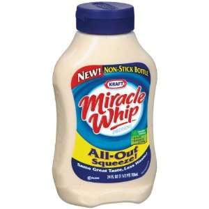 Kraft Squeeze Miracle Whip   12 Pack Grocery & Gourmet Food