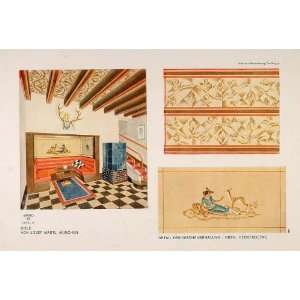  1931 Art Deco Interior Design Room Ceiling Wall Print 
