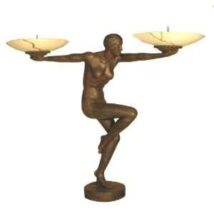  Galleries SRB83143 Art Deco Lady Lamp with Poly Shade