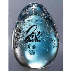  Sapphire   Art glass award transforming from clear to blue 