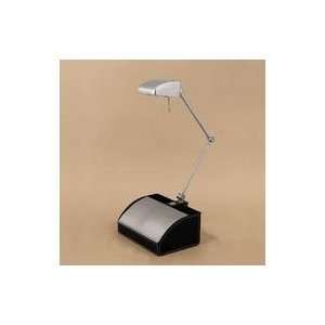 Executive Organizer Halogen Desk Lamp, 20 Reach, Brushed Steel Shade 