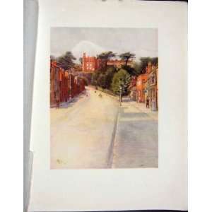   1911 VIEW CASTEL STREET FARNHAM ENGLAND COLOUR PRINT