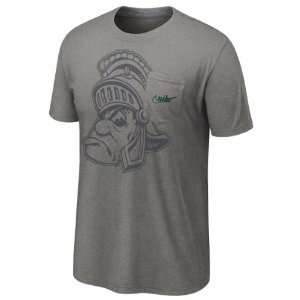   Spartans Nike Vault Grey Heather Pocket T Shirt