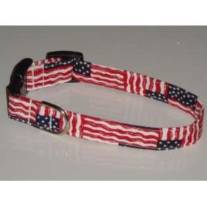 USA American Flag Patriotic 4th of July Independence Day Dog Collar X 