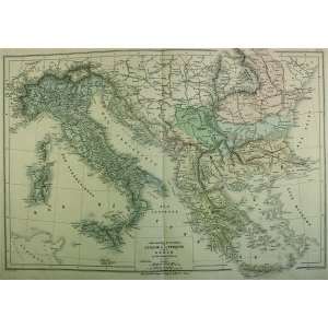  Leroy map of Italy and Greece   political (1885) Office 