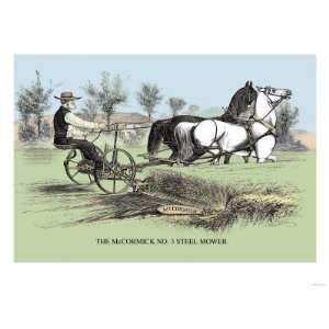  The McCormick No. 3 Steel Mower Giclee Poster Print, 24x32 
