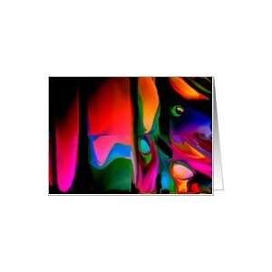 An Art Show Invitation Digital Art Abstract Curvy Colours Many Colours 