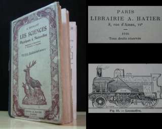 ANTIQUE 1926 ANATOMY & NATURAL SCIENCES BOOK   PARIS  
