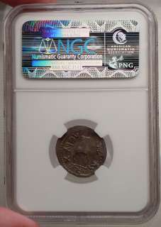 BARK KOKHBA 134AD Ancient Jewish Silver Coin NGC AU  