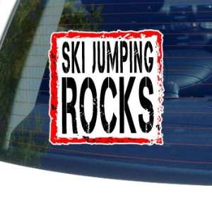  Ski Jumping Rocks   Window Bumper Laptop Sticker 