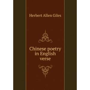   poetry in English verse Herbert Allen Giles  Books