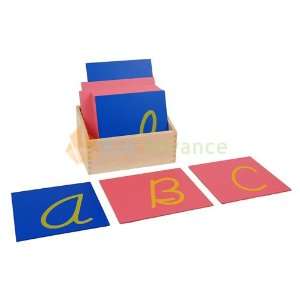  Montessori Cursive Capital Case Sandpaper Letters w/ Box 