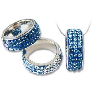  Ashley Arthur .925 Silver Montana Crystal Ring Pendant 