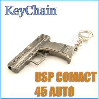   anime Miniature Pistol Gun Metal Model keychain Ring USP Gift  