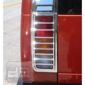 Hummer H2 Triple Chrome Plated Tail Light Covers (Fits 2003 2009 SUV 