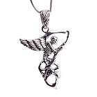 Angel of Death Necklace Silver Mens Jewelry Guys Fashion (PENDANT 