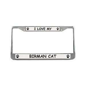  Birman Cat License Plate Frame (Chrome) Patio, Lawn 