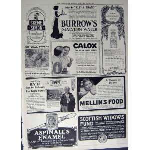  1912 ADVERTISEMENT ASPINALLS MELLINS CALOX MORNY CRÈME 