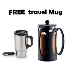  Bodum New Kenya 34 Ounce Coffee Press Black   With FREE 16 
