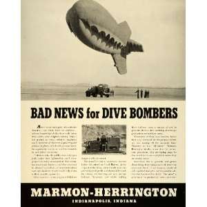 1942 Ad Marmon Herrington Barrage Dirigible Balloon Airship WWII War 