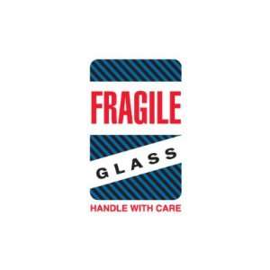  SHPDL1570   Fragile   Glass   Handle With Care Labels, 4 x 