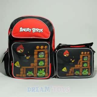 Angry Birds Lenticular 16 Backpack and Lunch Bag Set Boys Girls 