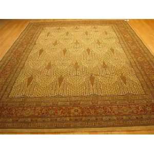   9x12 Hand Knotted Fine Tabriz Pakistan Rug   92x125