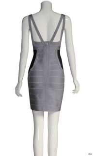 NEW gray Bodycon bandage party prom dress US2 4 6  