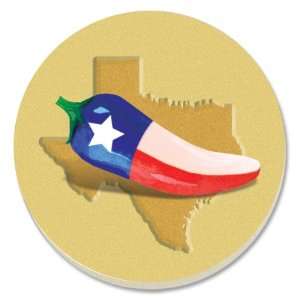  CounterArt State of Texas/Chili Pepper Absorbent Coasters 