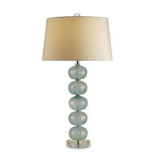  Currey & Company 6071 Asturias 1 Light Table Lamps in Aqua 