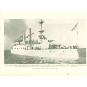  1899 Print United States Battleship Kearsarge Spanish 
