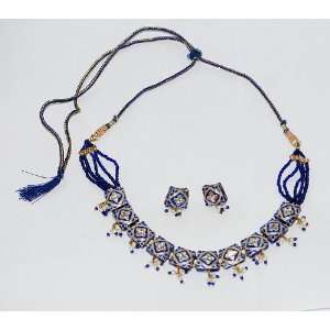  Lakh Lac Jewelry Necklace & Earring Set with Sparkling 