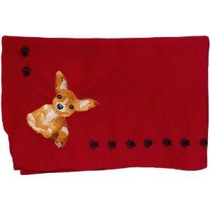  Chihuahua Red Fleece Blanket