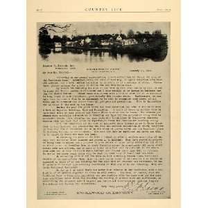 1924 Print Knollwood Farm Guernsey Cow Letter E F Price 