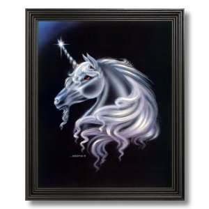  White Magical Unicorn Horse Fanasy Animal Picture Black 