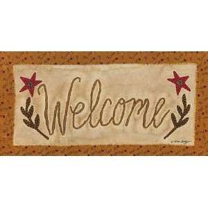  Star Flower Welcome by Vicki Huffman. Size 8.00 X 16.00 
