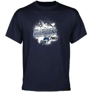   Blue 2011 Atlantic 10 Mens Basketball Champions Paint Splat T shirt