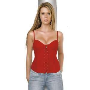  Mesh Underwire Bustier Red Sm